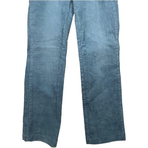 Women’s PrAna Teal Blue Corduroy Straight Leg Pants Size 2 - Picture 2 of 6